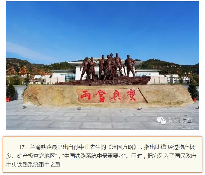 蘭渝鐵路最早由孫中山先生提出？在隴南，你不知道的事兒還有……