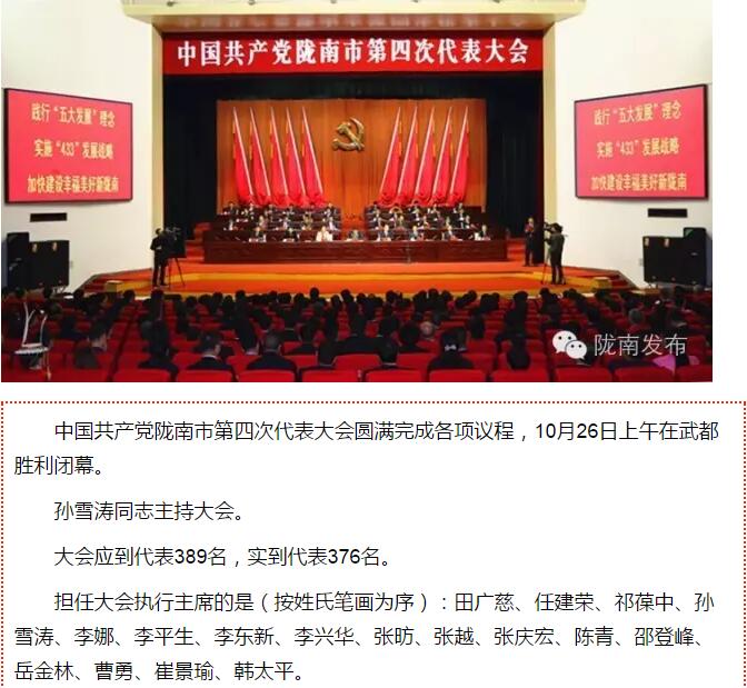 市第四次黨代會勝利閉幕！選出新一屆領(lǐng)導(dǎo)班子